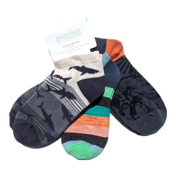 Gymboree Other - Gymboree Boys Sharks/Stripes/Tropical ankle Socks